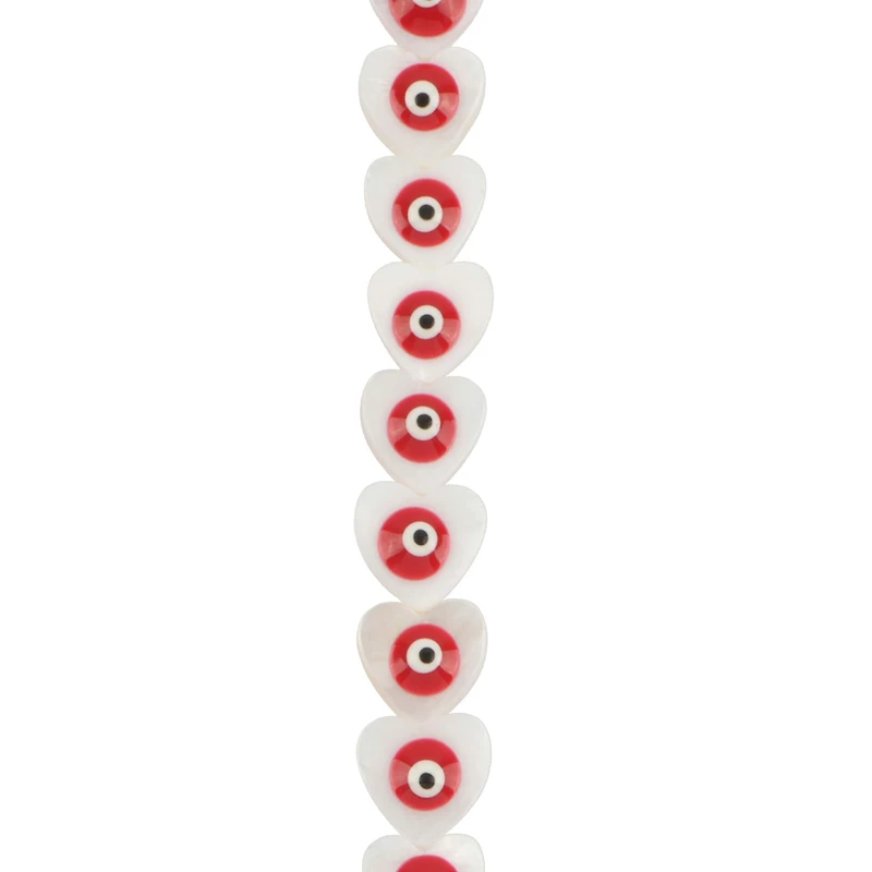 11.5mm Enamel Eye Heart Shell Beads by Bead Landing™