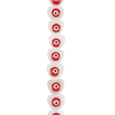11.5mm Enamel Eye Heart Shell Beads by Bead Landing™