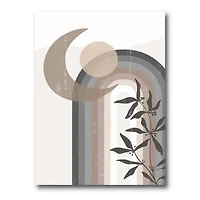 Designart - Abstract Sun and Moon In Gray and Blue
