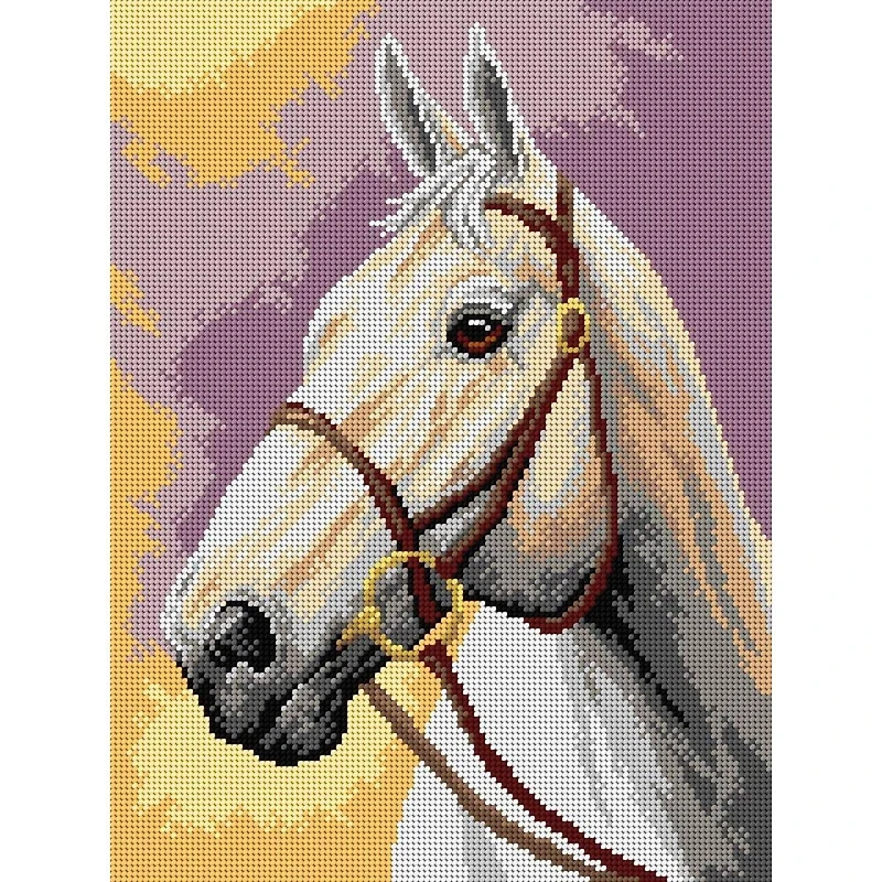 Orchidea Gobelin White Horse Halfstitch Canvas