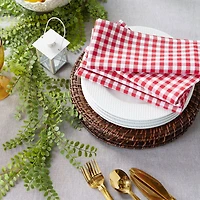 DII® Tango Red Gingham Check Cloth Dinner Napkins, 6ct.