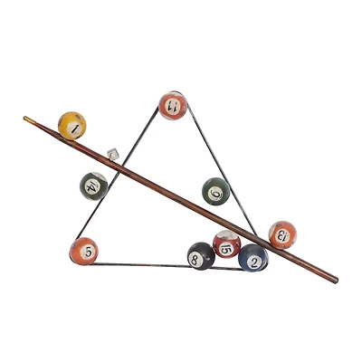 Multicolor Metal Pool Set Wall Accent