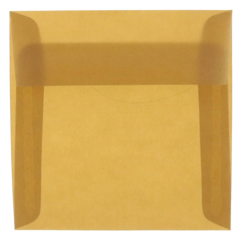 JAM Paper 8" x 8" Square Translucent Vellum Invitation Envelopes