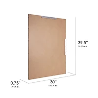 Brushed Black/Chrome Metal Framed Beveled Edge Wall Mirror - 30" x 40"