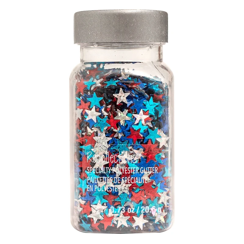 Star Spangle Specialty Polyester Glitter by Recollections™, 0.73oz.