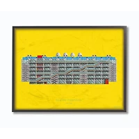 Stupell Industries Centre Pompidou Wall Art in Black Frame