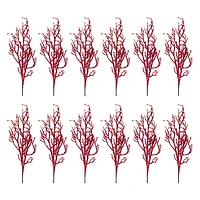 Glittered Tinsel Branches, 12ct.
