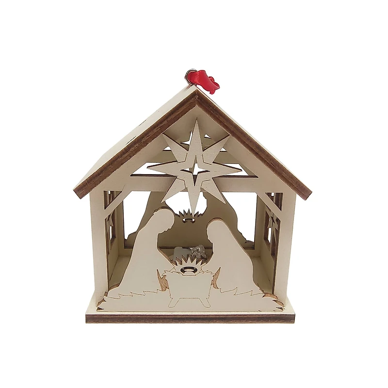 3.75" Unfinished Nativity Scene DIY LED Ornament by Make Market®