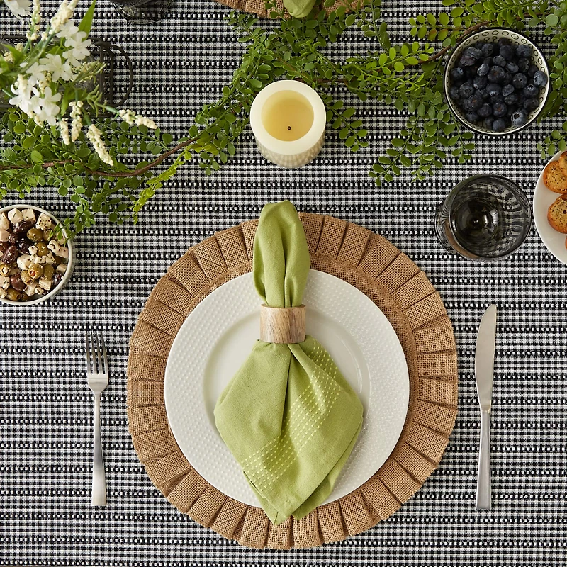 DII® Black Farmhouse Gingham Tablecloth