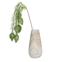 Hello Honey® 15" Paulownia Wood Gray Wash Vase