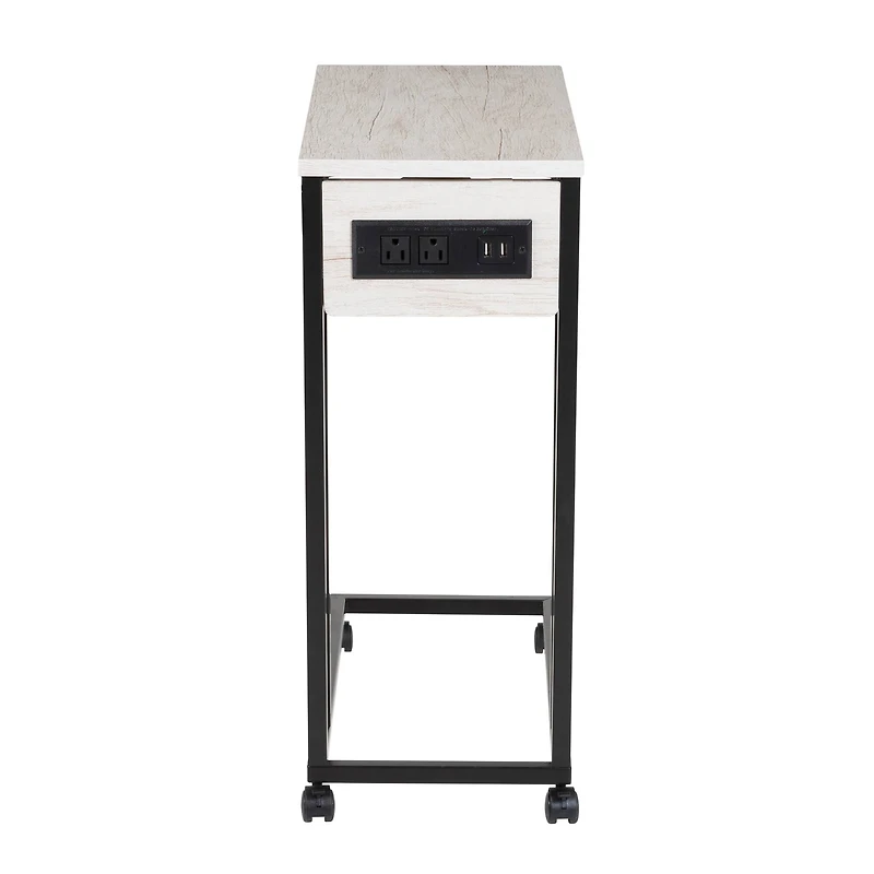 6 Pack: Honey Can Do Light Gray Side Table on Wheels