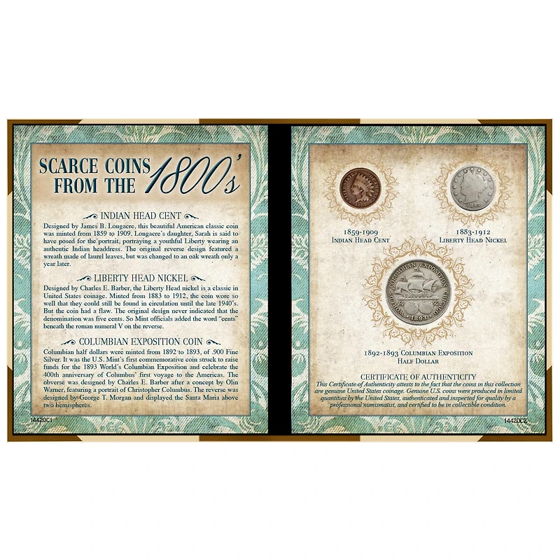 Scarce Coins From The 1800s Indian Head Cent, Liberty Nickel & First Commemorative Coin