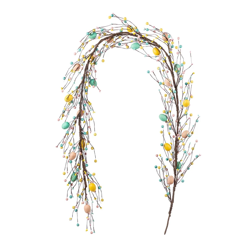 Glitzhome® 6ft Easter Egg & Berries Garland