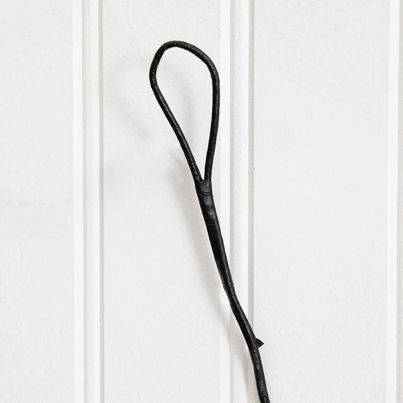 6.5ft. Pre-Lit Artificial Halloween Black Twig Garland with 48 Purple LED Lights