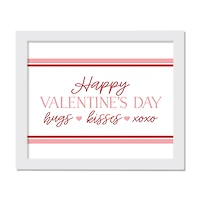 11" x 14" Happy Valentine's Day White Framed Print Wall Art