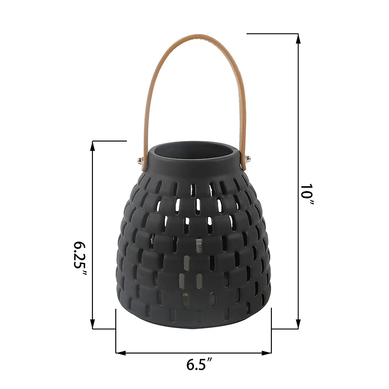 Flora Bunda® 6" Honeycomb LED Ceramic Lantern