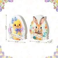 Glitzhome® 6" Easter Egg Chick Table Décor Set