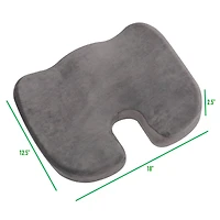 Mind Reader 18" Gray Back Relief Memory Foam Seat Cushion