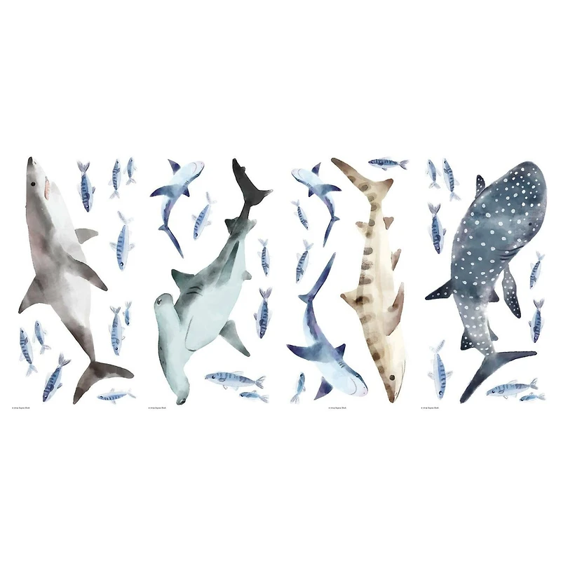 RoomMates Sharks Peel & Stick Wall Decals