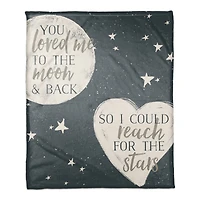 To the Moon and Back Mom Coral Fleece Blanket
