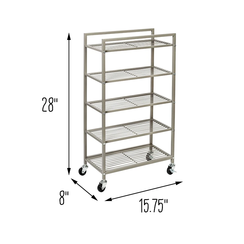 Honey Can Do 5-Tier Rolling Bathroom Storage Cart