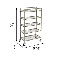 Honey Can Do 5-Tier Rolling Bathroom Storage Cart