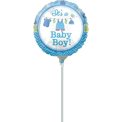 9" It's a Baby Boy! Foil Stick Balloon