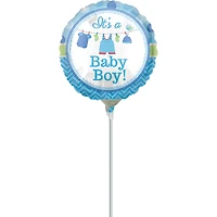 9" It's a Baby Boy! Foil Stick Balloon
