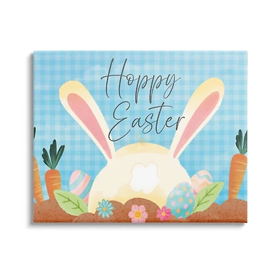 Stupell Industries Happy Easter Spring Carrot Garden Canvas Wall Art
