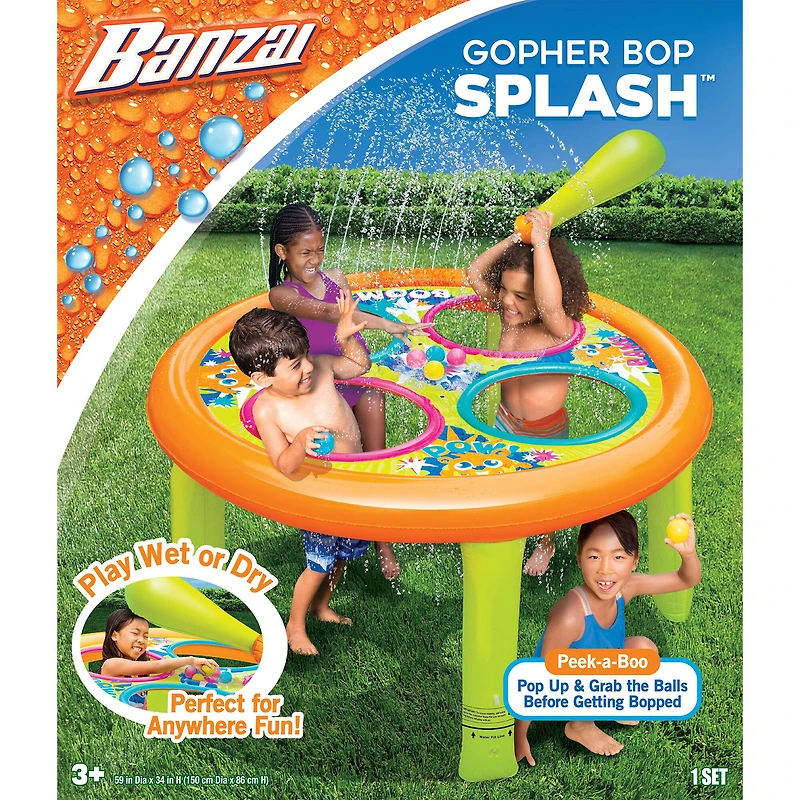 Banzai® Gopher Bop Splash™ 59'' Inflatable Sprinkler Game