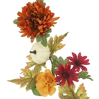 6ft. Orange & Yellow Mum, Hydrangea & Pumpkin Garland by Ashland®