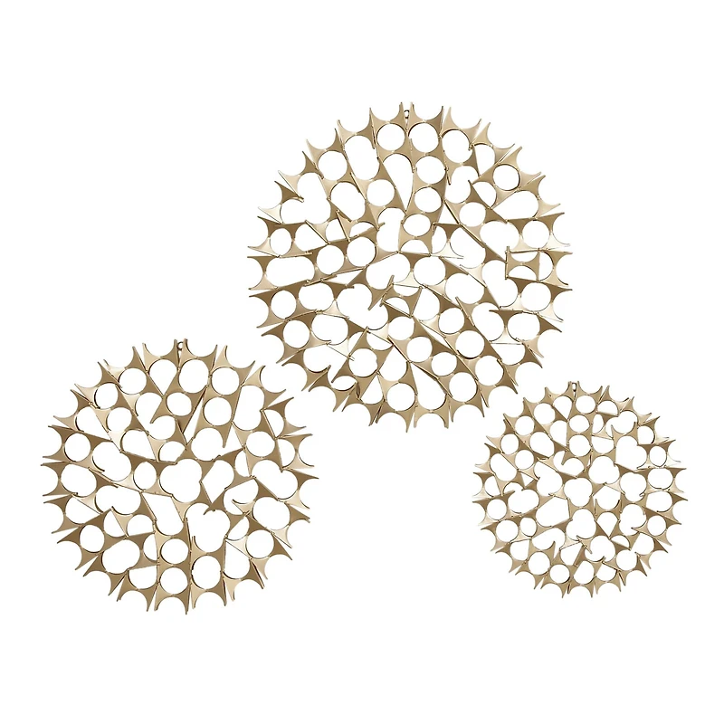 Gold Sphere Modern Tin Wall Accent Set