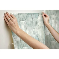 RoomMates Wood Hexagon Tile Peel & Stick Wallpaper