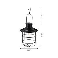 Glitzhome® 10" Wire Solar Powered Outdoor Hanging Lantern
