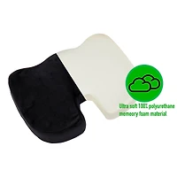 Mind Reader 18" Black Back Relief Memory Foam Seat Cushion