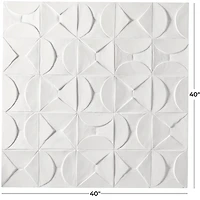 CosmoLiving by Cosmopolitan White Wood Intricately Carved Geometric Wall Decor 40" x 2" x 40"