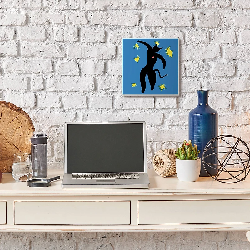 Stupell Industries Matisse Cat Icarus Classic Painting Parody, 12" x 12"