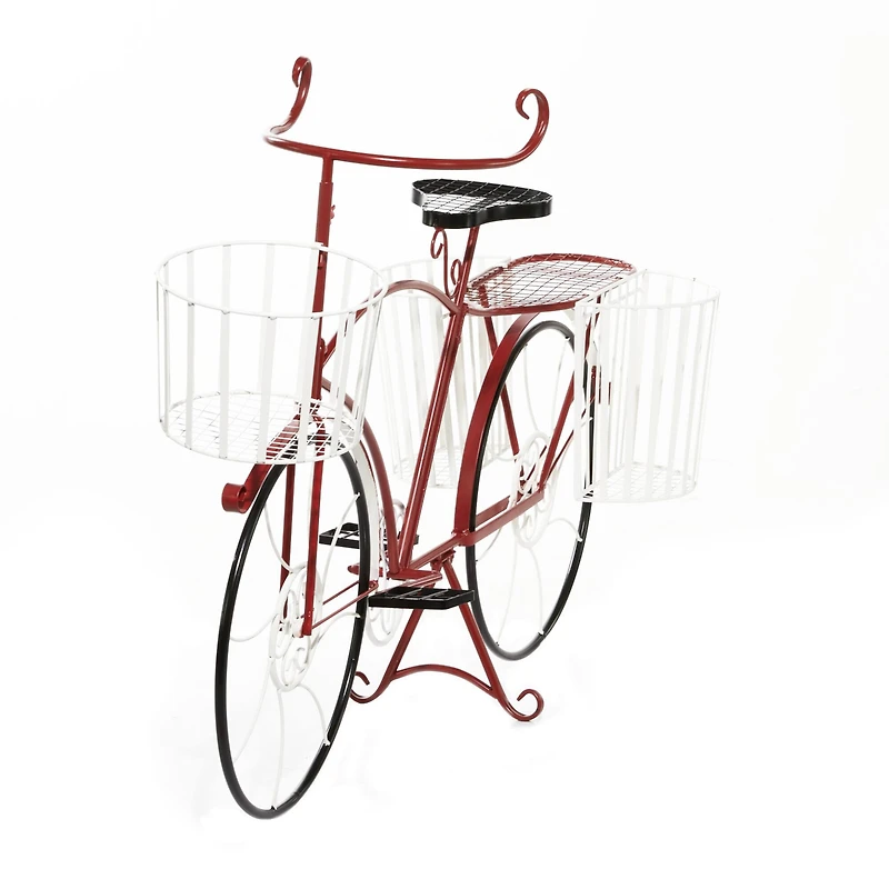 52" Red Metal Farmhouse Bicycle Planter