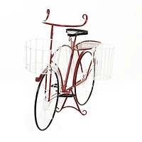 52" Red Metal Farmhouse Bicycle Planter