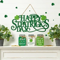 Glitzhome® 24" Metal "HAPPY St. Patrick's Day" Wall Decor