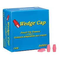 Dixon® Wedge® Cap Pink Pencil Tip Erasers, 2 Packs of 144