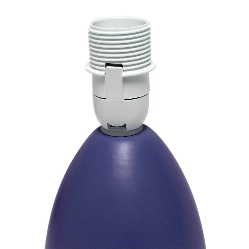 Simple Designs Mini Egg Oval Ceramic Table Lamp