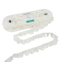 1.1" White Pleated Lace Trim by Celebrate It®