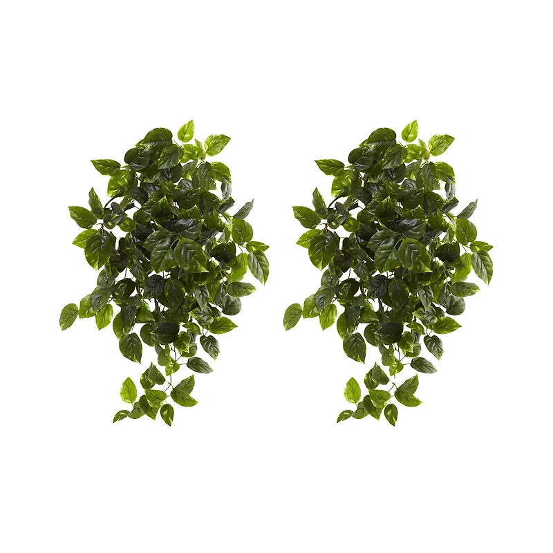 36" UV Resistant Artificial Pothos Hanging Plant, 2ct.