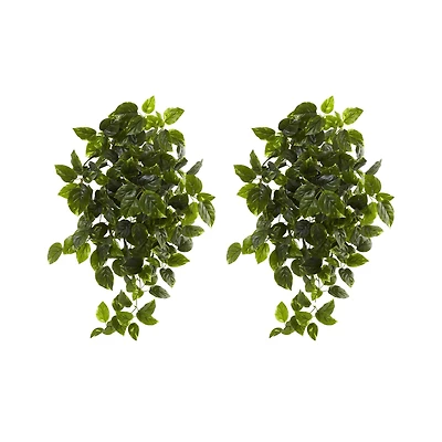36" UV Resistant Artificial Pothos Hanging Plant, 2ct.