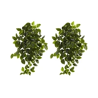 36" UV Resistant Artificial Pothos Hanging Plant, 2ct.