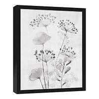 Neutral Botanicals 17.73" x 21.73" Black Framed Canvas