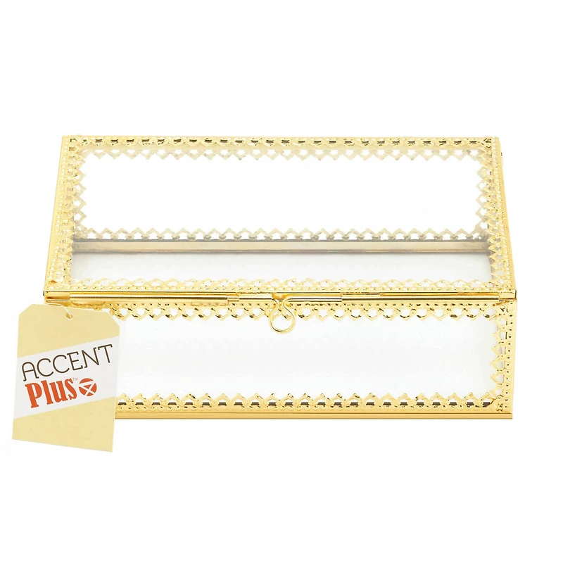 3" Gold Motif Jewelry Box