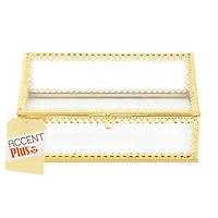 3" Gold Motif Jewelry Box