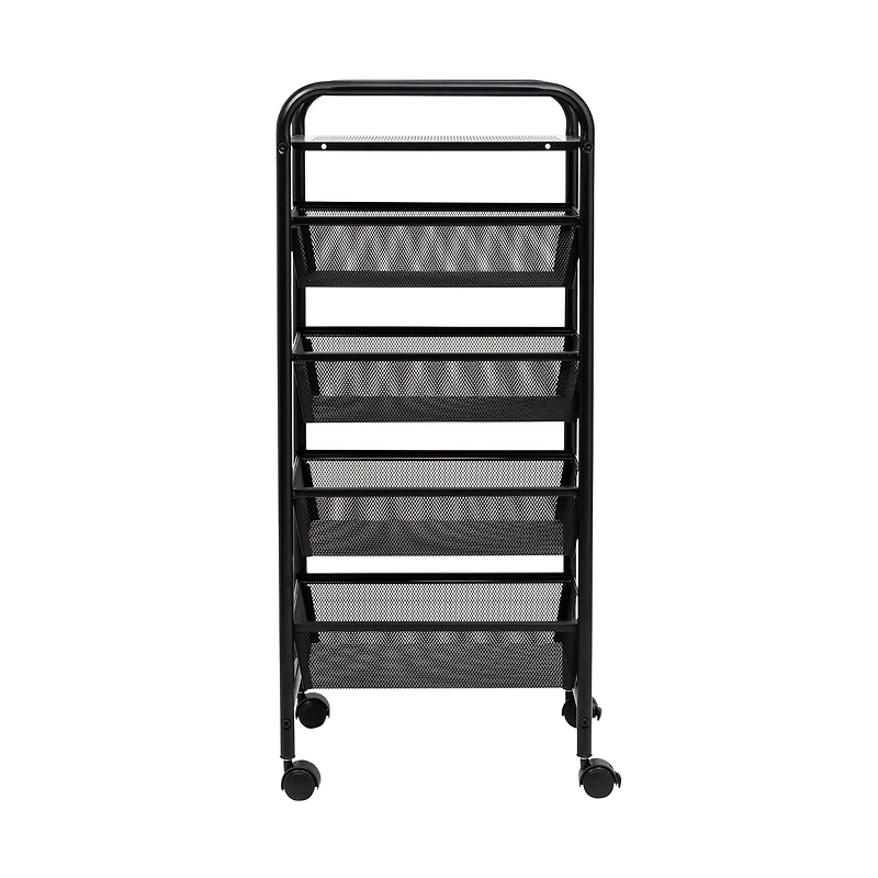 Honey Can Do Black 4-Drawer Rolling Cart